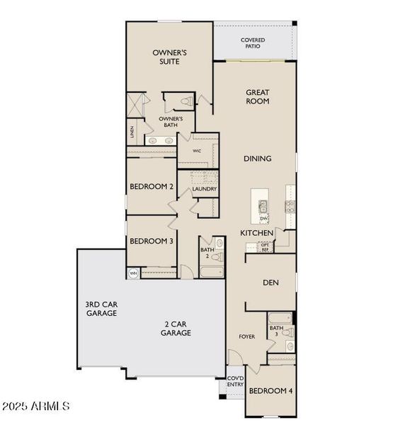 Floorplan - Poppy (L) - 4-Panel Slider