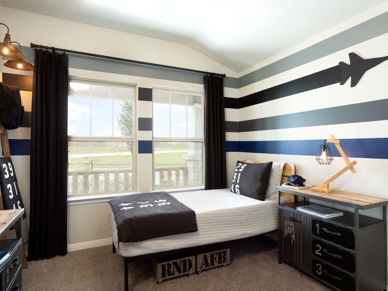 Secondary bedrooms are a great size for the kids or guests.