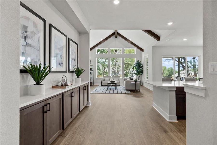 Furnished interior view inside a new home in 6 Creeks, Kyle (Image 22). Furnished interior view inside a new home in 6 Creeks, Kyle (Image 22).