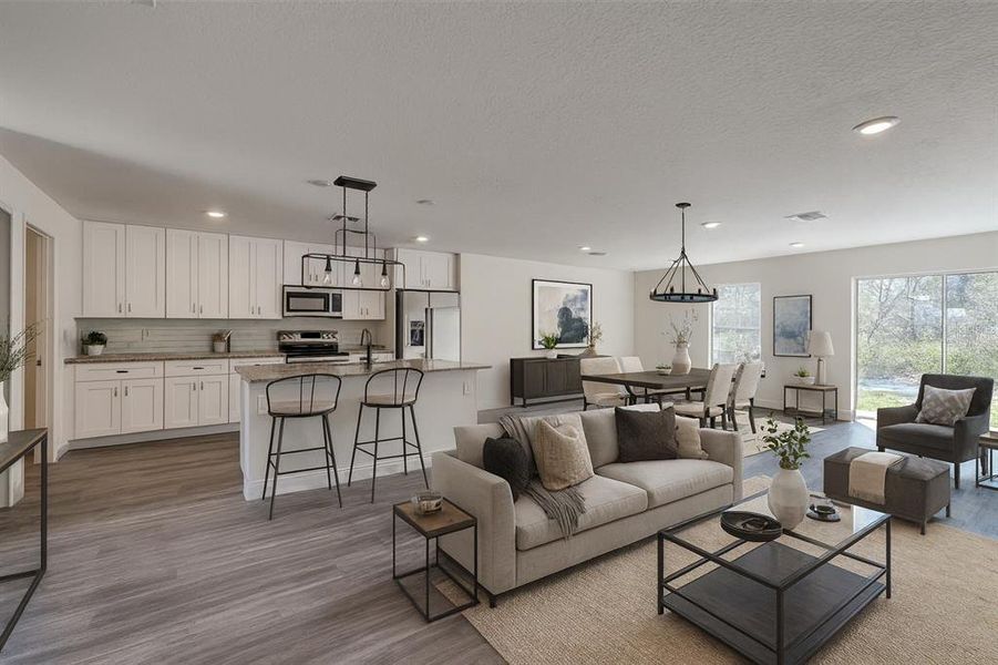 Furnished interior view inside a new home in , Sebring (Image 7). Furnished interior view inside a new home in , Sebring (Image 7).