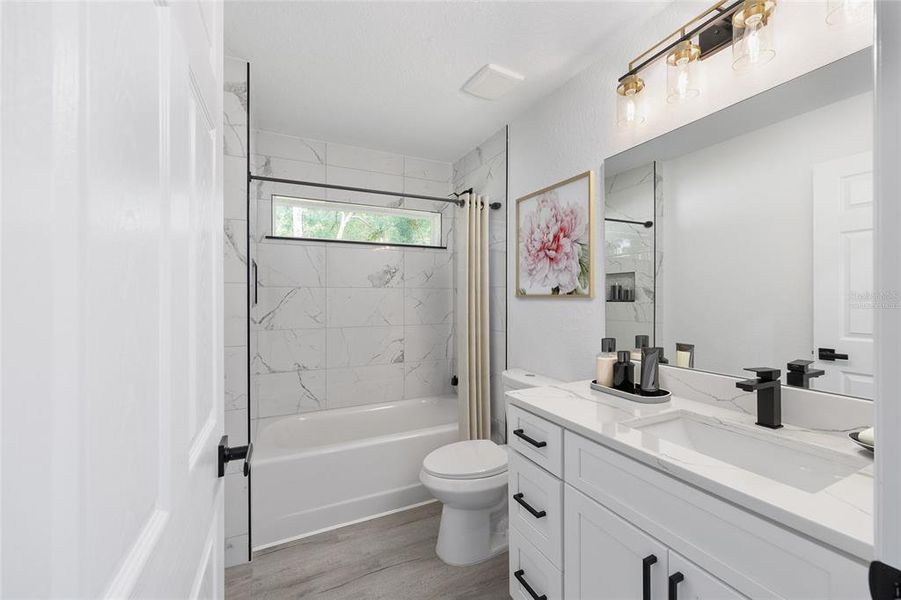 Model Home Second Full Bathroom Virtually Staged Model Home Second Full Bathroom Virtually Staged