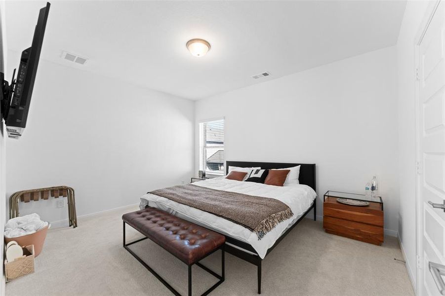 Upstairs Bedroom with carpet Upstairs Bedroom with carpet