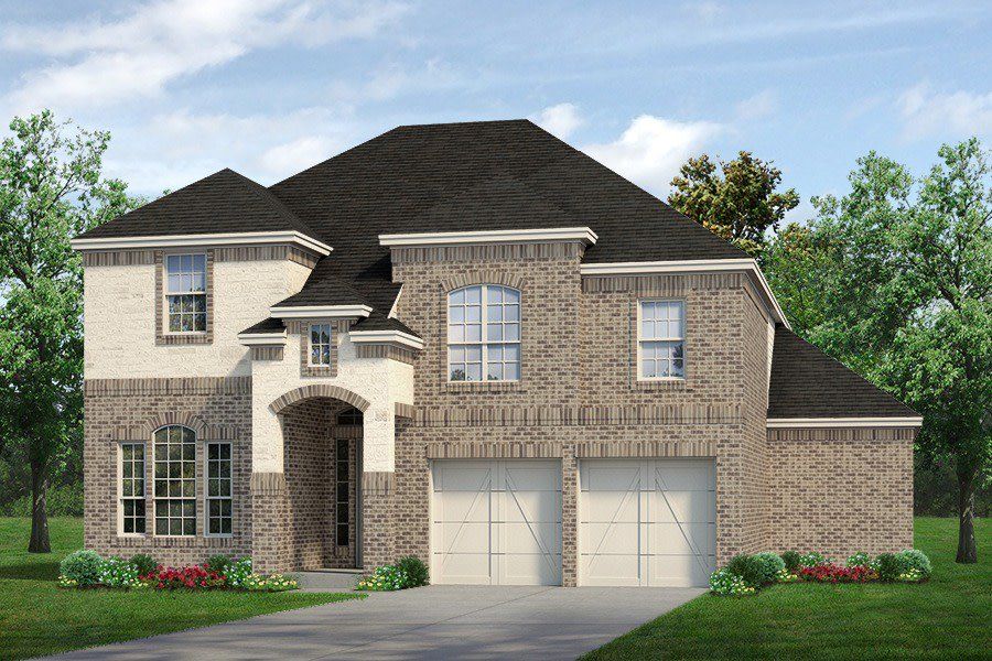 Representative exterior photo of a completed home built from the Fairview by Sandlin Homes in Lakesong, Midlothian, TX (Image 1). Representative exterior photo of a completed home built from the Fairview by Sandlin Homes in Lakesong, Midlothian, TX (Image 1).