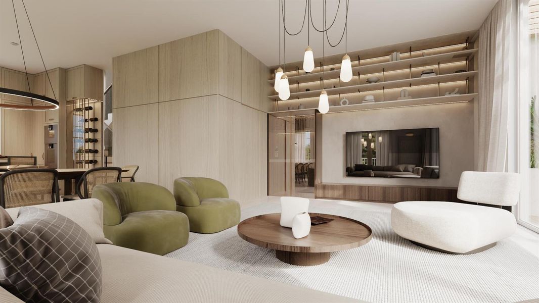 Furnished interior view inside a new home in , Delray Beach (Image 9). Furnished interior view inside a new home in , Delray Beach (Image 9).