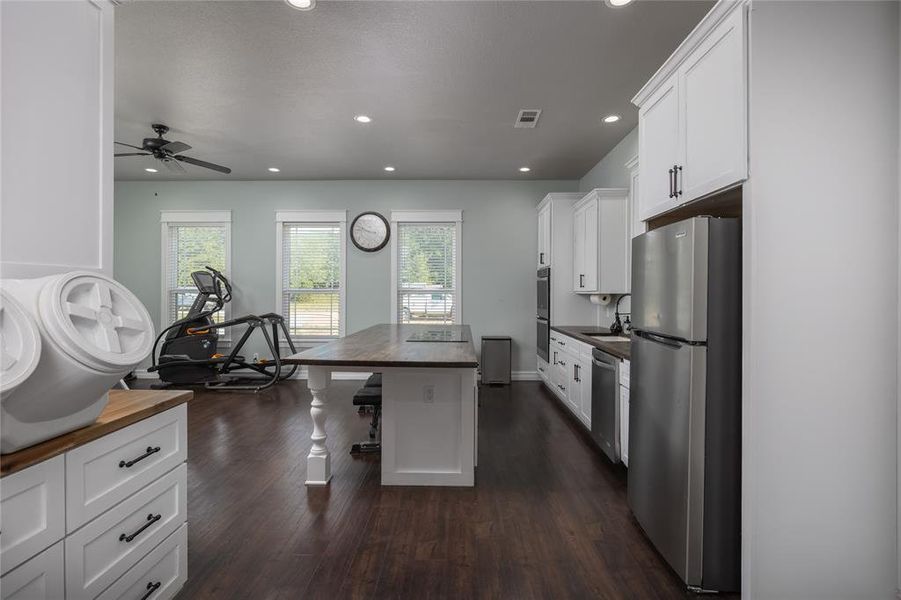 Kitchen in the separate living quarters.