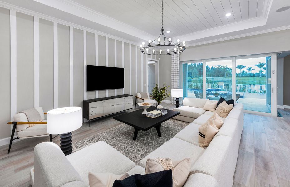 Furnished interior view inside a new home in Highpointe, Stuart (Image 5). Furnished interior view inside a new home in Highpointe, Stuart (Image 5).