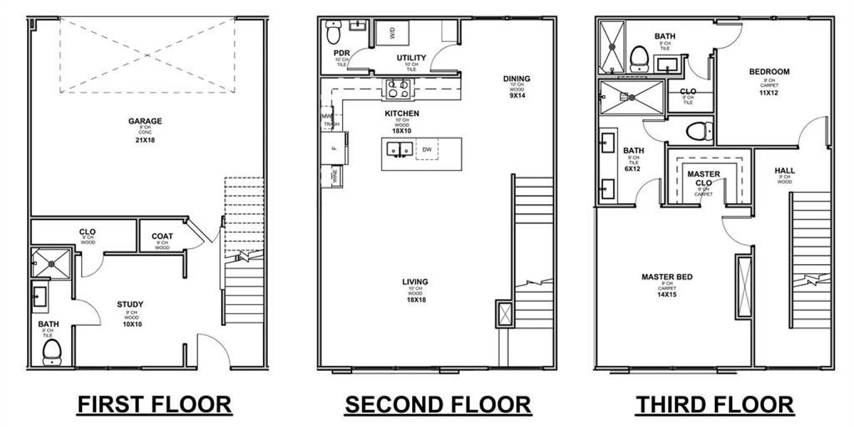2D floor plan layout of this home in , Dallas, TX (Image 3).