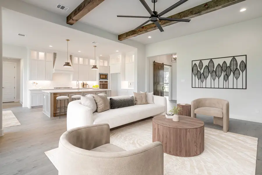 Representative furnished interior of a home built from the The Dallas by Kenmark Homes in Cotten Creek, Azle (Image 6). Representative furnished interior of a home built from the The Dallas by Kenmark Homes in Cotten Creek, Azle (Image 6).