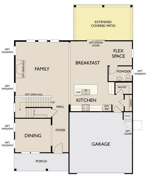 2D floor plan layout of this home in Watson Hill, Summerville, SC (Image 3).
