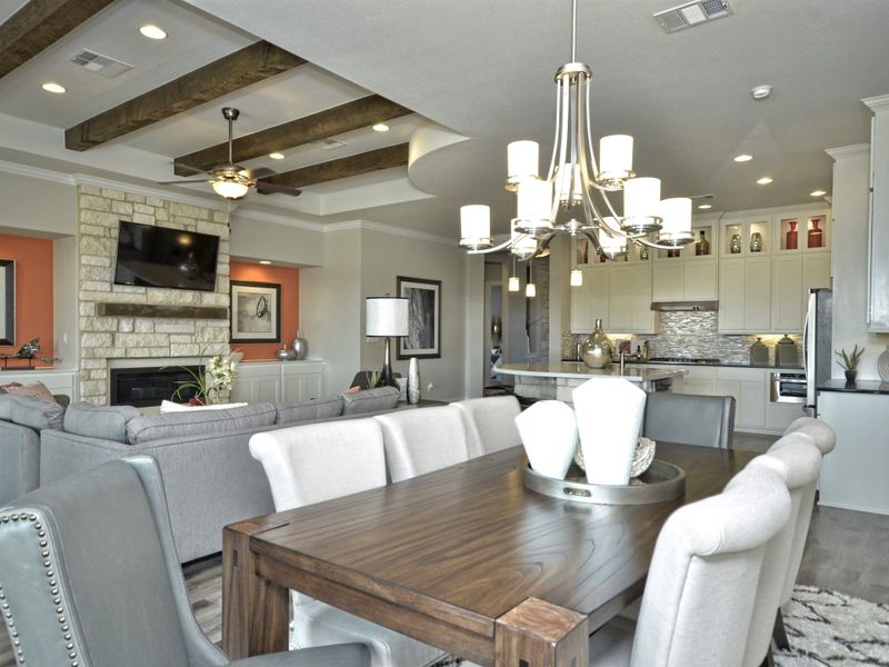 Representative furnished interior of a home built from the San Simeon I by Giddens Homes in Clearwater Ranch, Liberty Hill (Image 197).