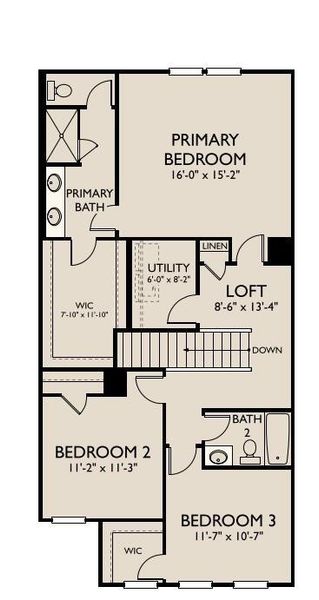 2D floor plan layout of this home in Langston Reserve, Cartersville, GA (Image 3). 2D floor plan layout of this home in Langston Reserve, Cartersville, GA (Image 3).