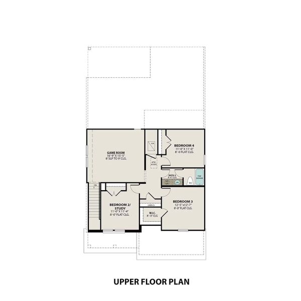 2D floor plan layout of this home in River Ranch Meadows, Dayton, TX (Image 3).