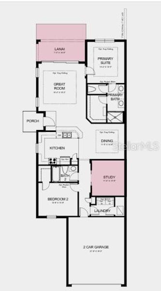 2D floor plan layout of this home in The Cove at West Port, Port Charlotte, FL (Image 5). 2D floor plan layout of this home in The Cove at West Port, Port Charlotte, FL (Image 5).