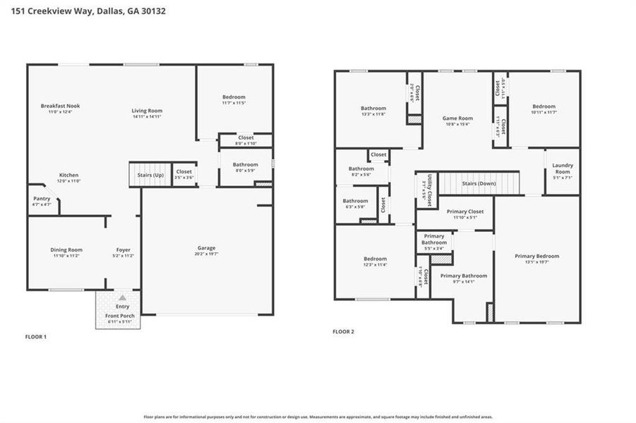 2D floor plan layout of this home in , Dallas, GA (Image 6).