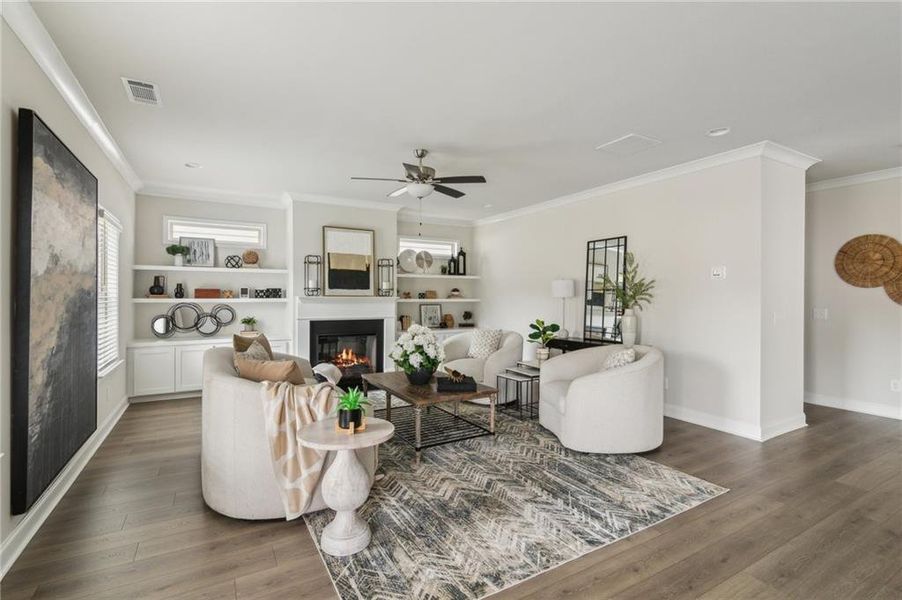 Furnished interior view inside a new home in , Flowery Branch (Image 13).
