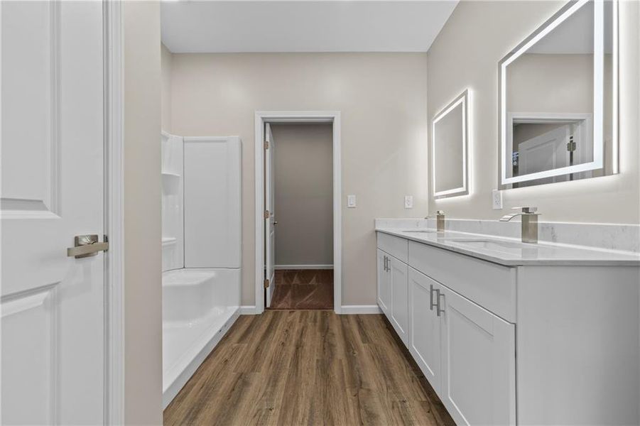 Furnished interior view inside a new home in , Flowery Branch (Image 8).