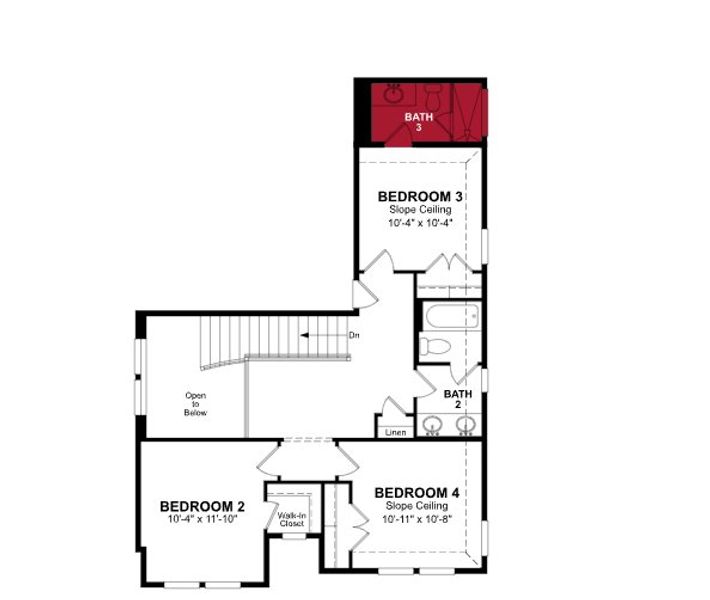 2D floor plan layout of this home in Bridgeland, Cypress, TX (Image 4).