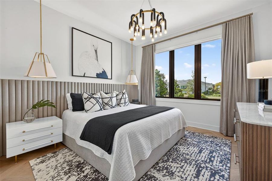 Furnished interior view inside a new home in Wild Blue at Waterside, Sarasota (Image 72).