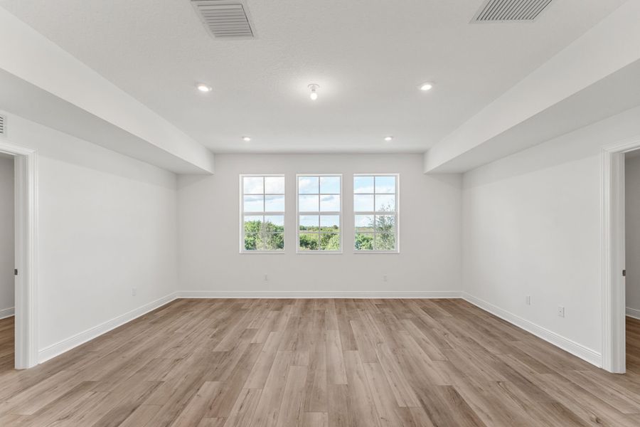 Representative unfurnished interior of a home built from the Zinnia by Mattamy Homes in Newfield - Rosette Park, Palm City (Image 16).