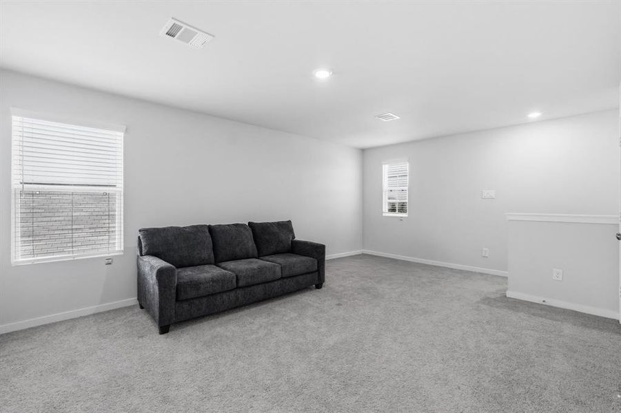 Furnished interior view inside a new home in Paloma at Sanford Farms, Waller (Image 29). Furnished interior view inside a new home in Paloma at Sanford Farms, Waller (Image 29).