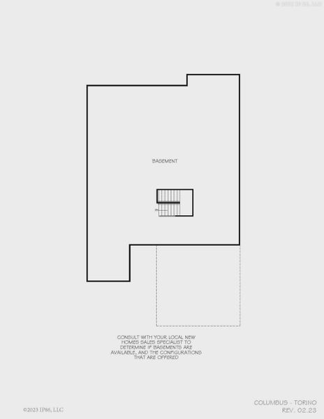 2D floor plan layout for the Torino by Epcon Communities in The Villas at Pinewood, Asheboro, NC (Image 5).