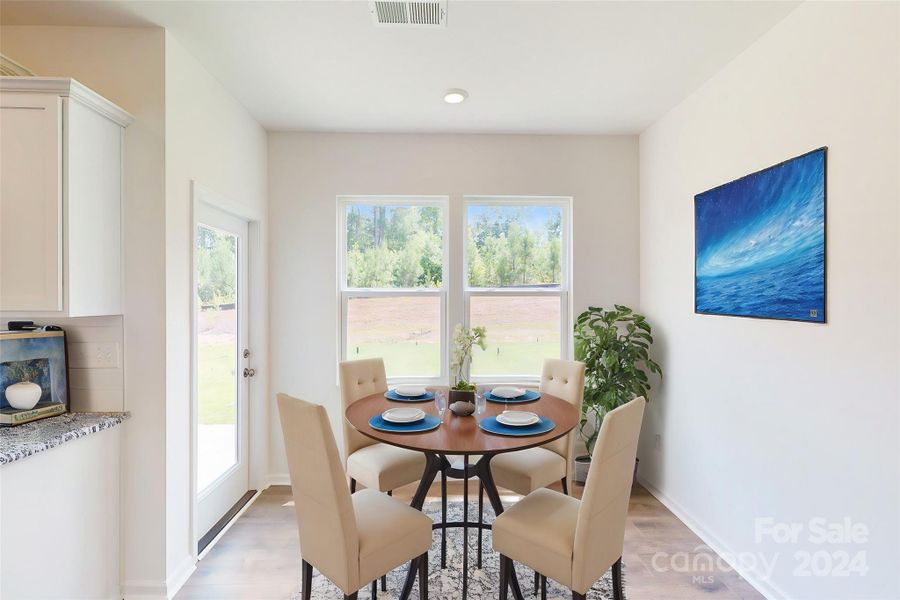 Breakfast Room shown with virtual staging