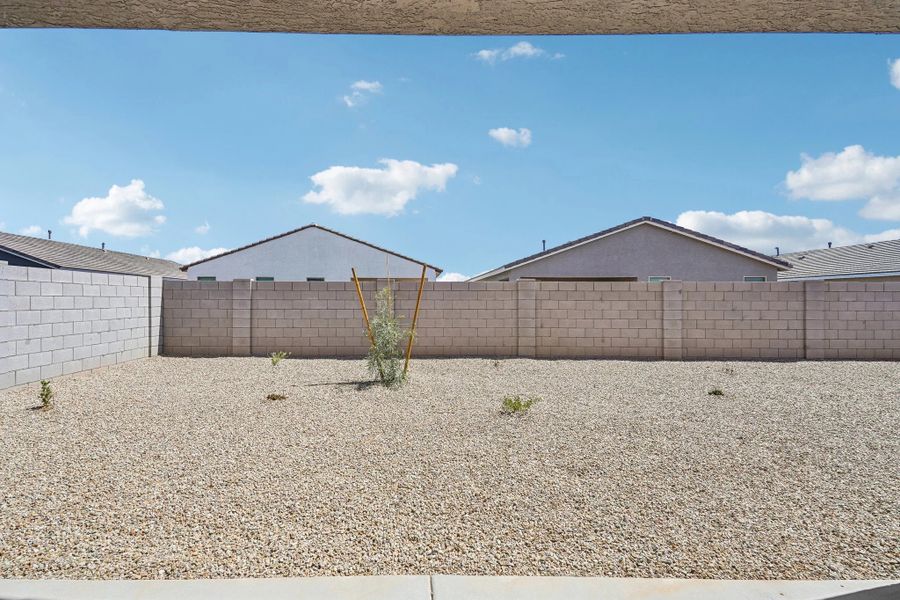Backyard with desert landscaping Backyard with desert landscaping