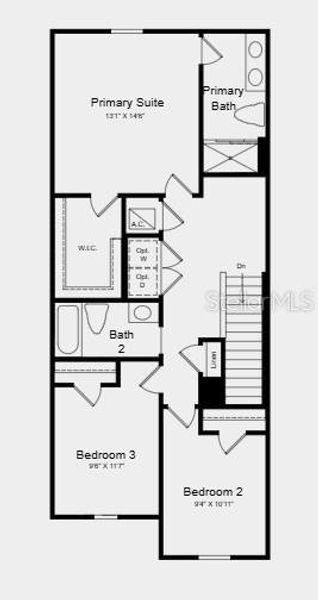 2D floor plan layout of this home in Waterstone, Groveland, FL (Image 4).