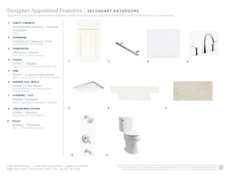 Sample of building materials used in homes in Tomlinson Pointe, Mount Juliet (Image 12). Sample of building materials used in homes in Tomlinson Pointe, Mount Juliet (Image 12).