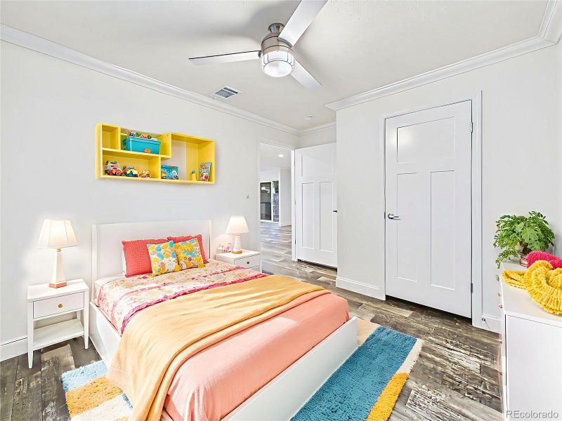 Virtually Staged Bedroom #3 showcase playful kids’ room