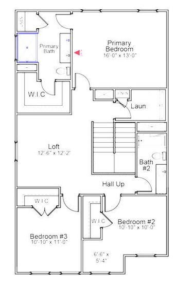 2D floor plan layout of this home in Central Creek, Goose Creek, SC (Image 4).