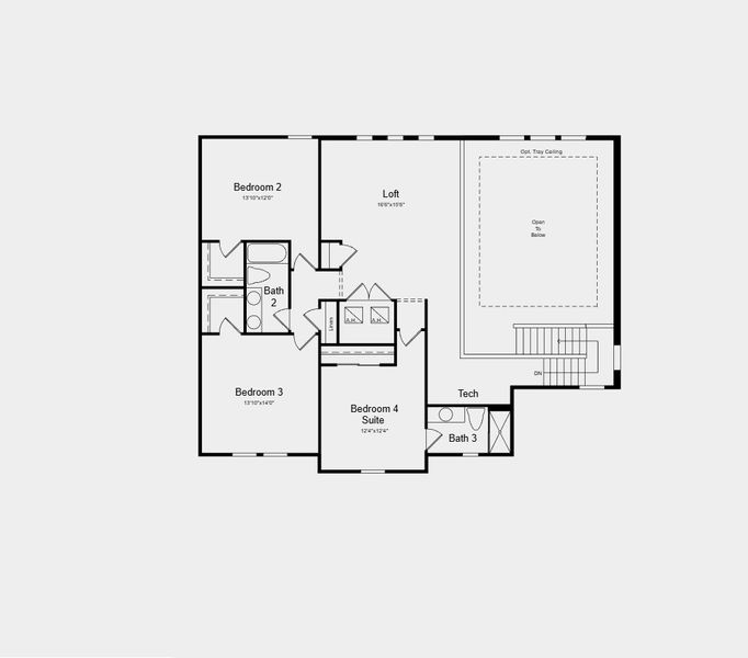 2D floor plan layout for the Nantucket by Taylor Morrison in Lochside, Mount Dora, FL (Image 3).