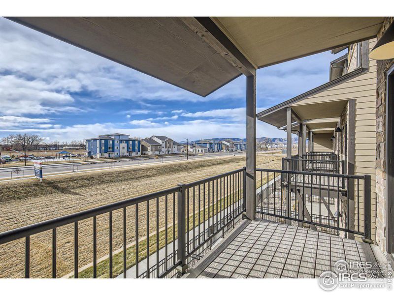 Great views from the covered balcony