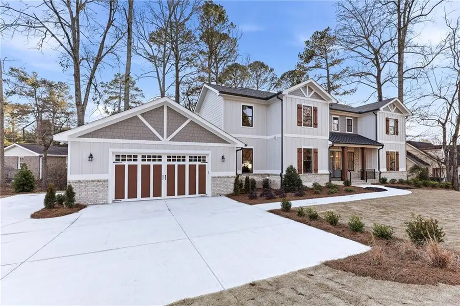 Front exterior of a new home in , Buford, GA, highlighting curb appeal (Image 27).
