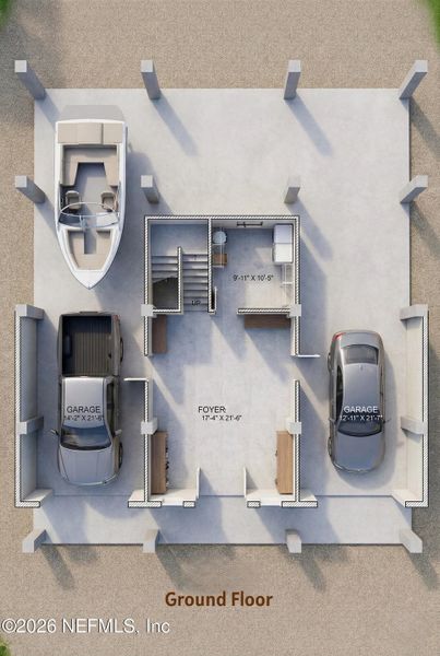 2D floor plan layout of this home in , Jacksonville, FL (Image 3).