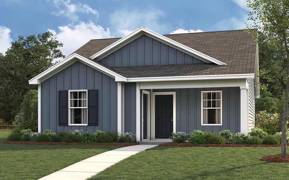 Representative exterior photo of a completed home built from the Perry by D.R. Horton in Lake Terrace, LaFayette, GA (Image 1). Representative exterior photo of a completed home built from the Perry by D.R. Horton in Lake Terrace, LaFayette, GA (Image 1).