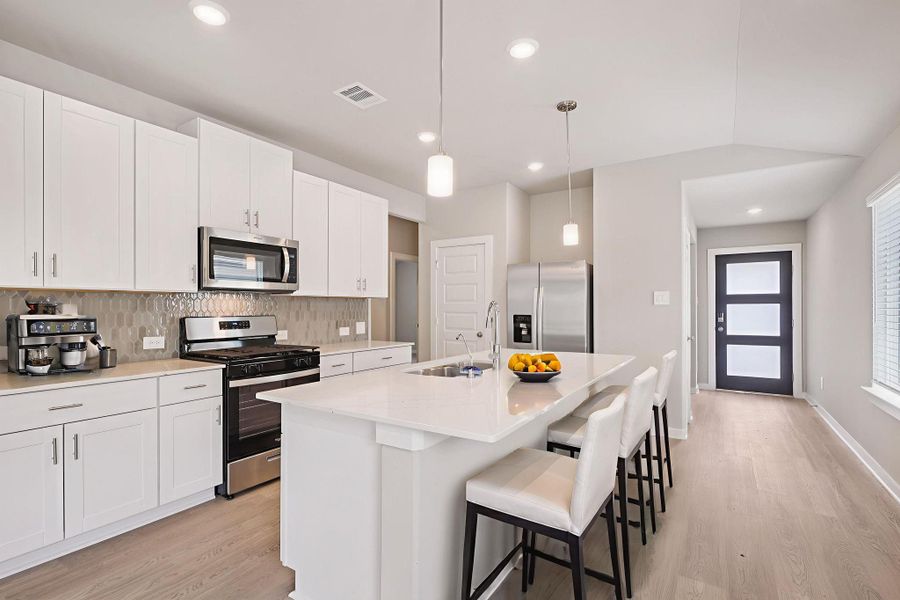 Photo is not of the actual home, but is an inspirational photo of builder’s model home and may depict options, furnishings, and/or decorator features that are not included