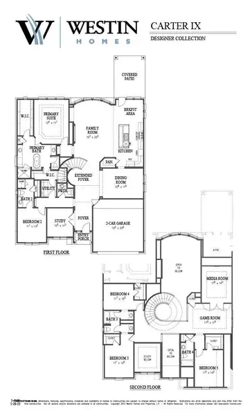 2D floor plan layout of this home in The Trails - 60', New Caney, TX (Image 3).