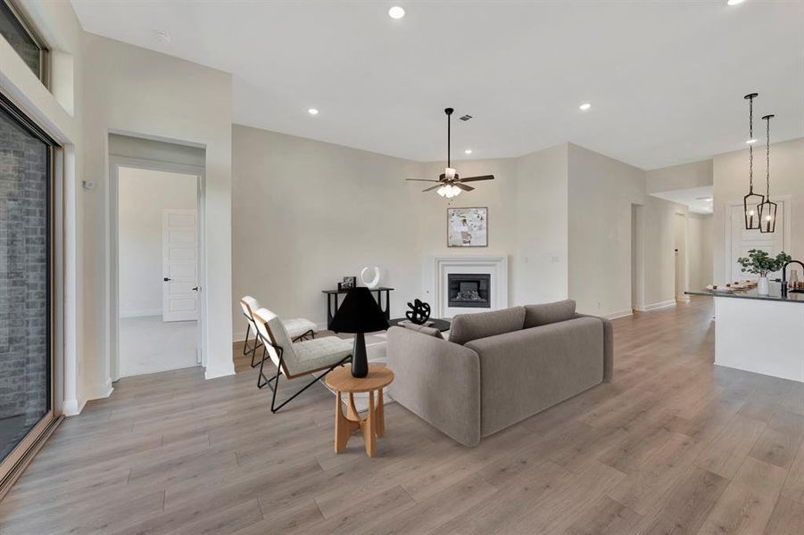 Furnished interior view inside a new home in South Pointe Cottage Series, Mansfield (Image 10). Furnished interior view inside a new home in South Pointe Cottage Series, Mansfield (Image 10).
