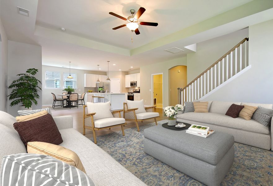 Representative furnished interior of a home built from the Grant by Hunter Quinn Homes in Beaufort County Homes, Beaufort (Image 7).