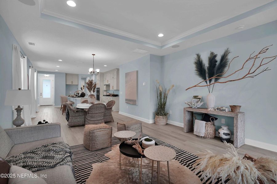 Furnished interior view inside a new home in Seabrook Village at Nocatee, Ponte Vedra (Image 7). Furnished interior view inside a new home in Seabrook Village at Nocatee, Ponte Vedra (Image 7).