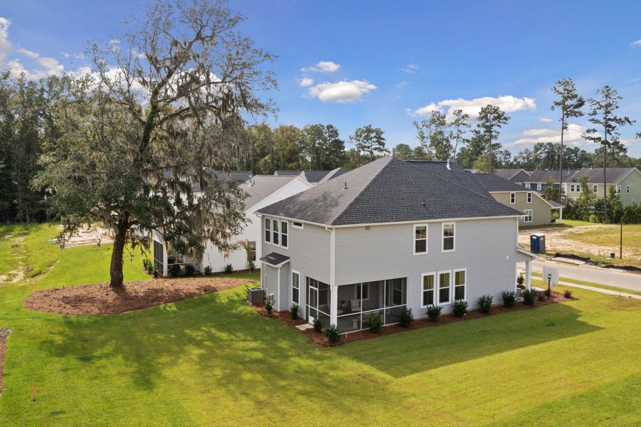 Exterior details and patio area of a home in Sweetgrass Station, Summerville (Image 31). Exterior details and patio area of a home in Sweetgrass Station, Summerville (Image 31).
