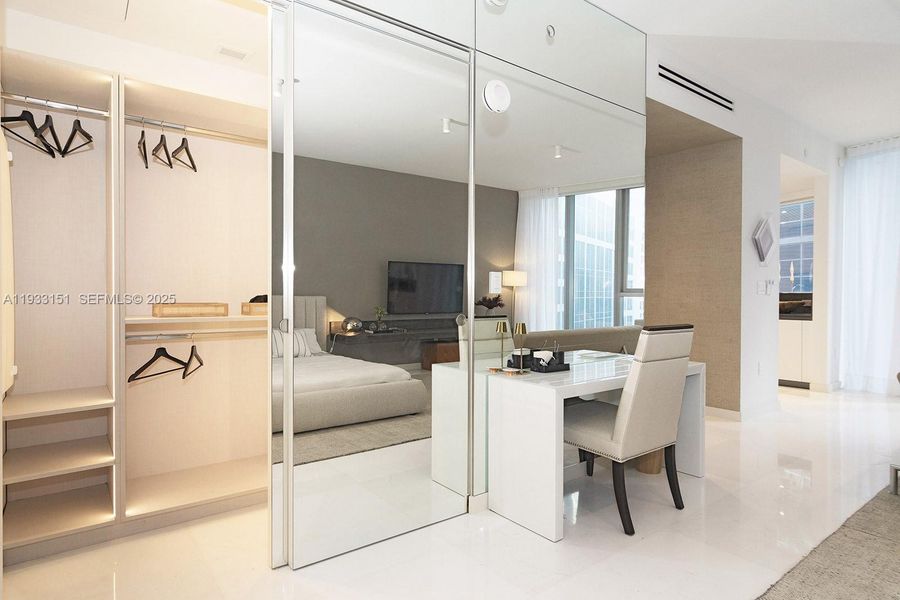 Furnished interior view inside a new home in Aston Martin Residences, Miami (Image 5).