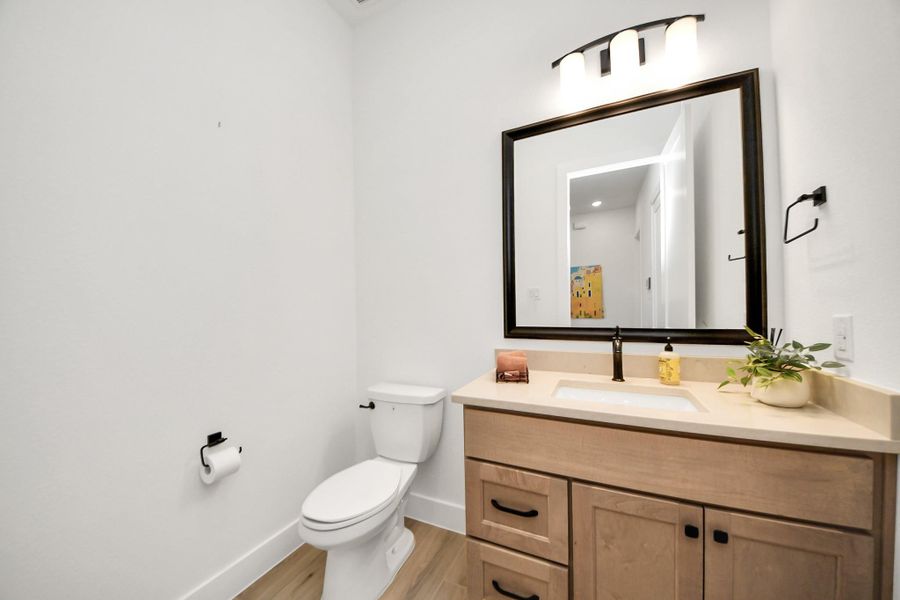 Sophisticated and airy half bath Sophisticated and airy half bath