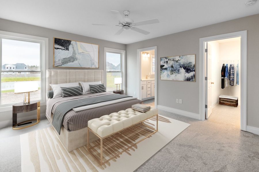 Representative furnished interior of a home built from the The Mallory by Forbes Capretto Homes in Wheatfield Crossing, North Tonawanda (Image 5).
