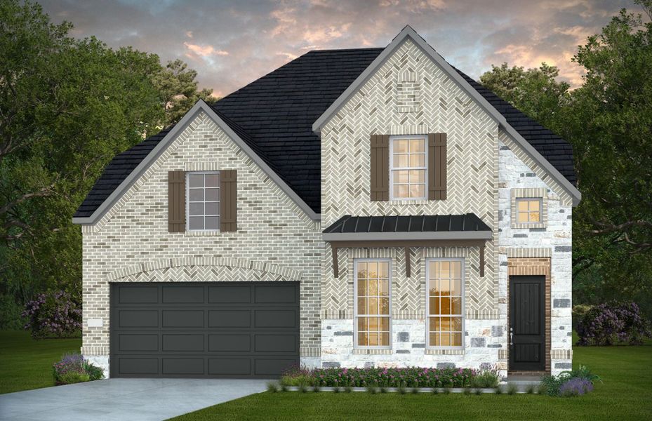 Representative exterior photo of a completed home built from the Garwood by Pulte Homes in Blue Creek Trails, Richmond, TX (Image 13). Representative exterior photo of a completed home built from the Garwood by Pulte Homes in Blue Creek Trails, Richmond, TX (Image 13).