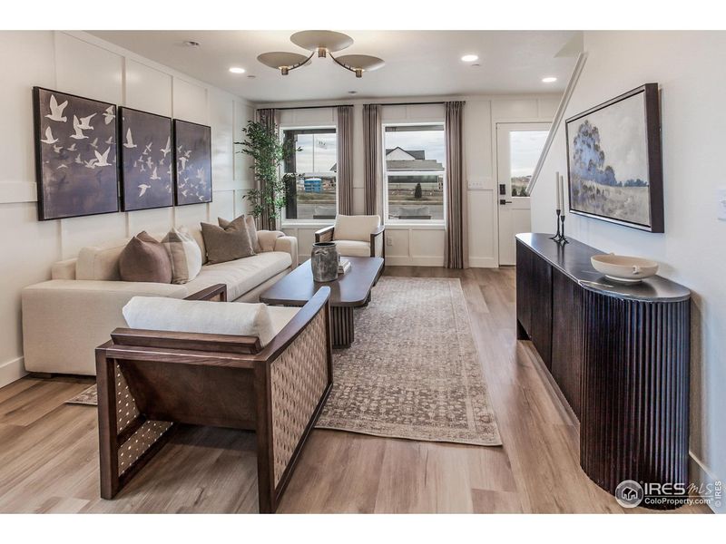 Furnished interior view inside a new home in Prairie Song Story Collection - Single Family Homes, Windsor (Image 25).