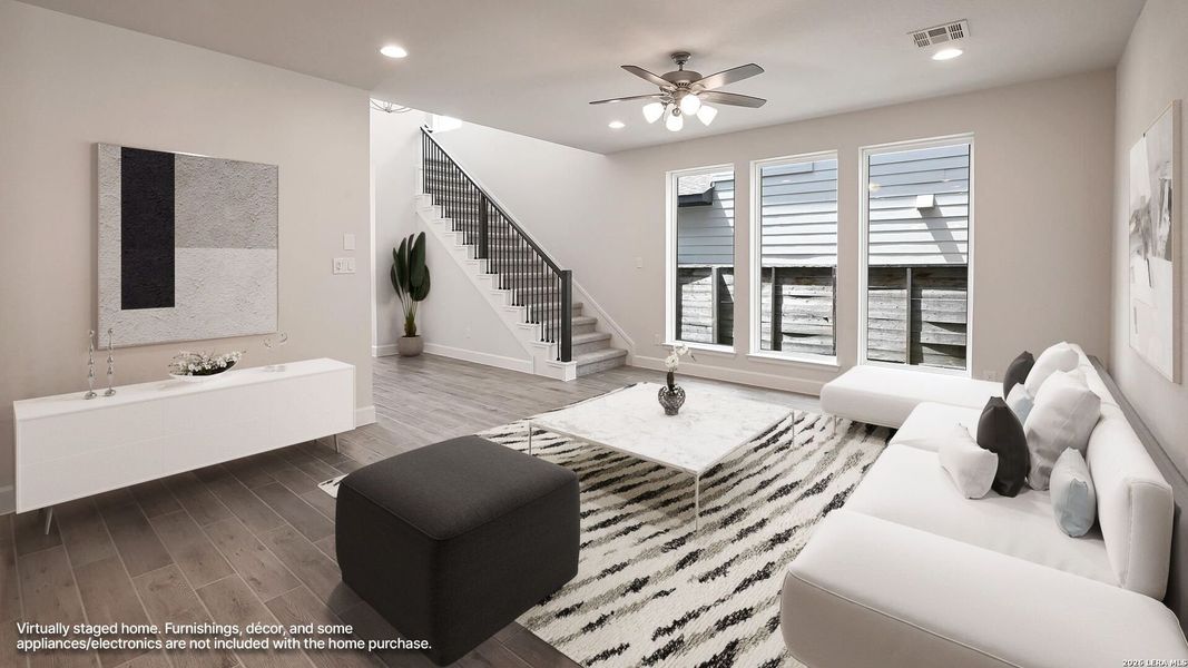Furnished interior view inside a new home in Solms Landing, New Braunfels (Image 13). Furnished interior view inside a new home in Solms Landing, New Braunfels (Image 13).