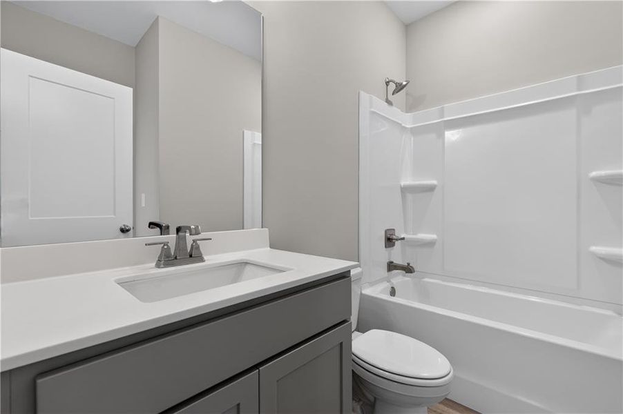 Furnished interior view inside a new home in Maddox Landing, Hoschton (Image 13). Furnished interior view inside a new home in Maddox Landing, Hoschton (Image 13).
