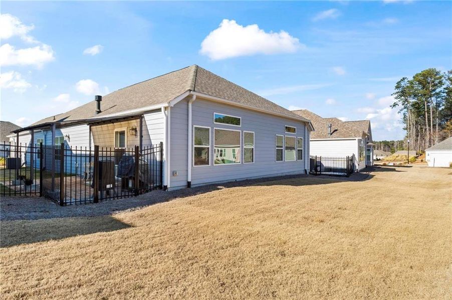 Exterior details and patio area of a home in , Hiram (Image 25).